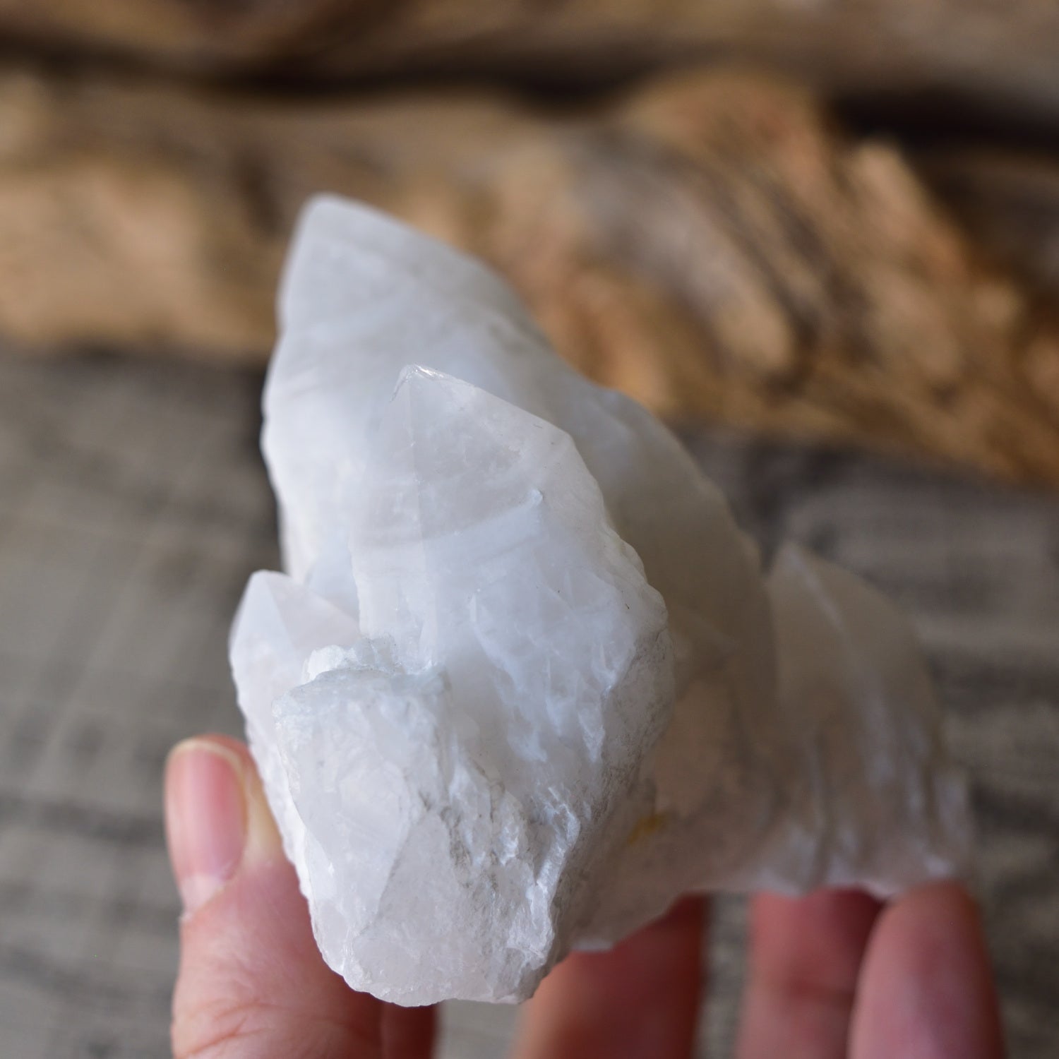 Mt. Sobo Candle Quartz Cluster – Singing Crystal – White Phantom – Takachiho, Miyazaki, Japan – 206 g Quartz – Certificate of Origin