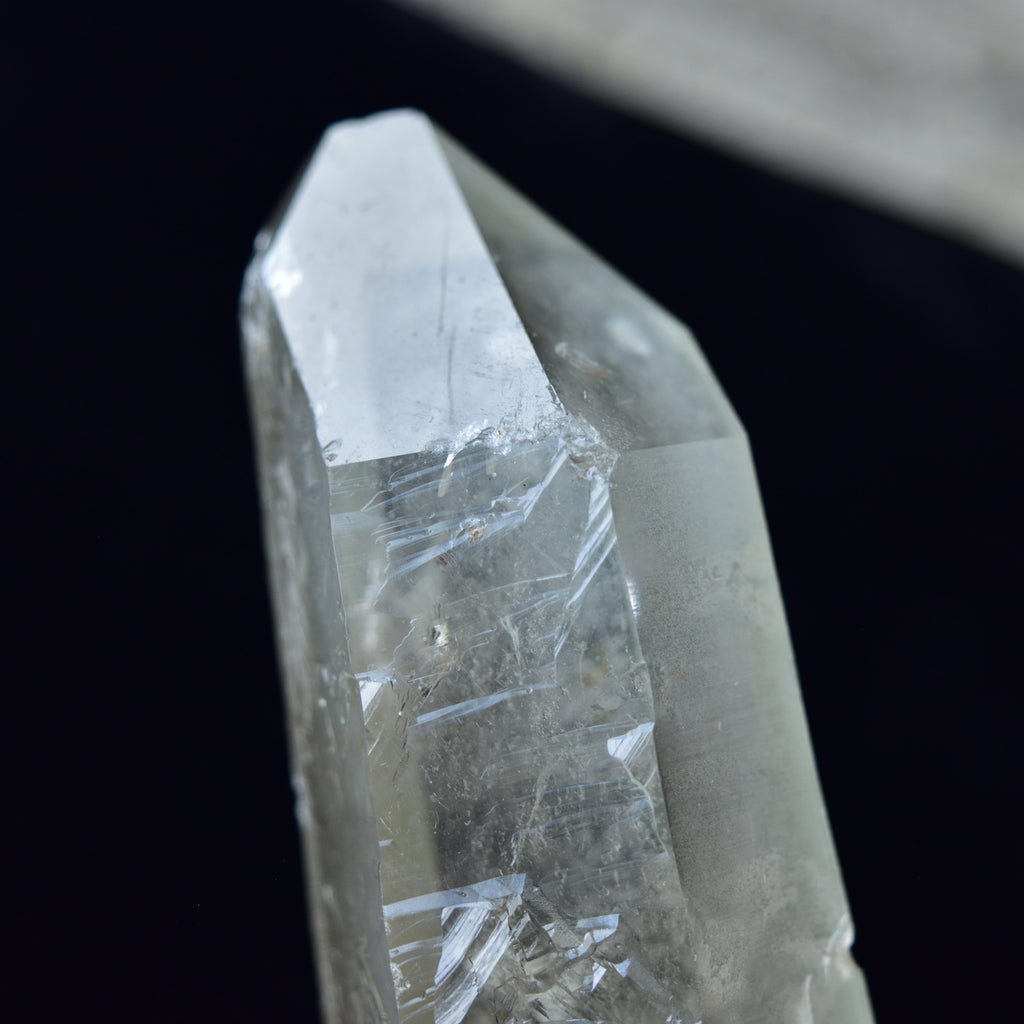 Prasiolite Quartz Point - Singing Crystal - Lightning Quartz - Corinto, Brazil - 334g 