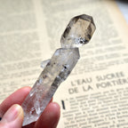 セプター・クォーツ　両剣水晶　スモーキー　みずへび座　”陰陽”　中国雲南省産　41g
