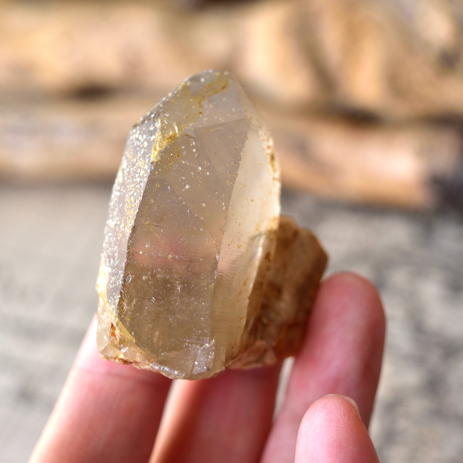鹿川（ししかわ）煙水晶　スモーキークォーツ　ドフィーネ式双晶　イシス　産地証明書付　宮崎県鹿川産　41g