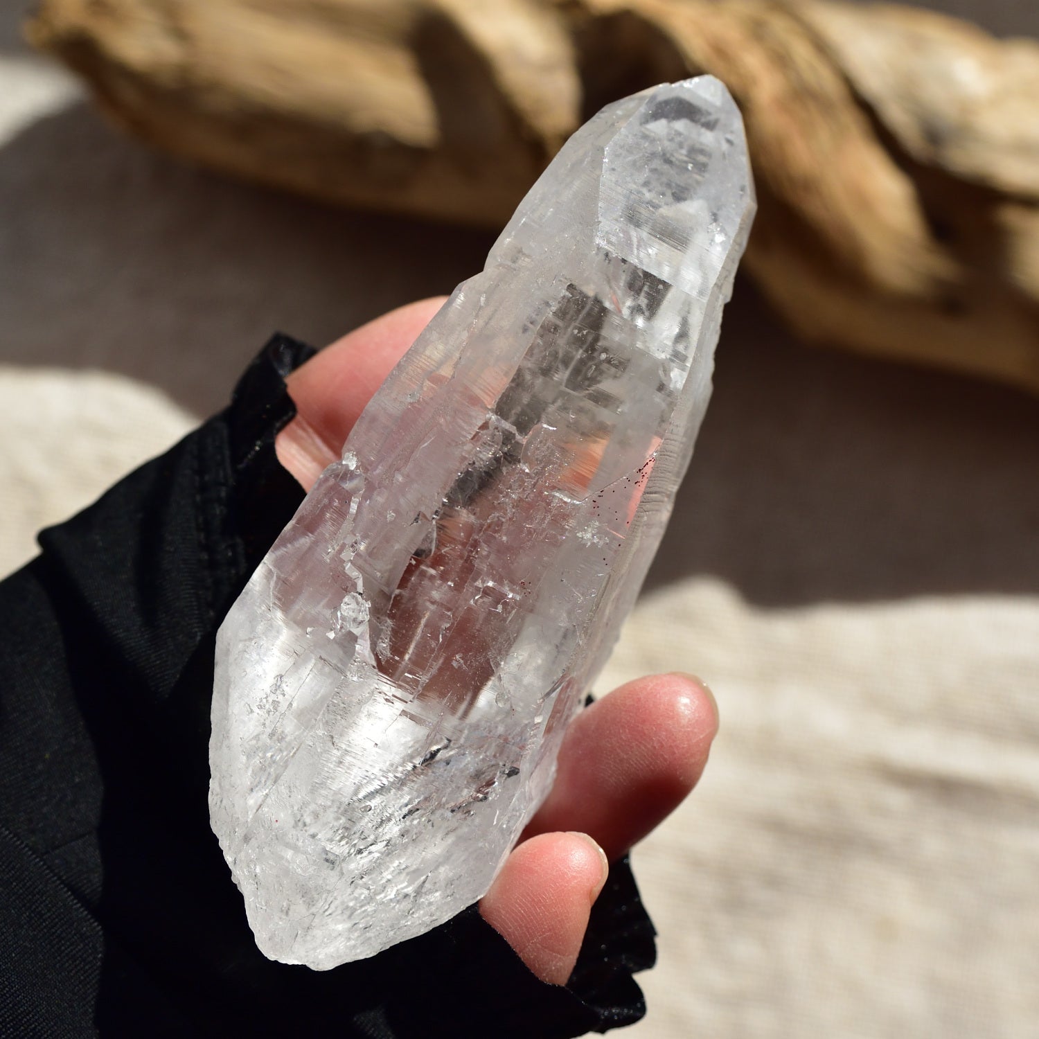 ホワイト・カテドラルクォーツ　レコードキーパー　雪の女王　ブラジル・ミナスジェライス州産　136g