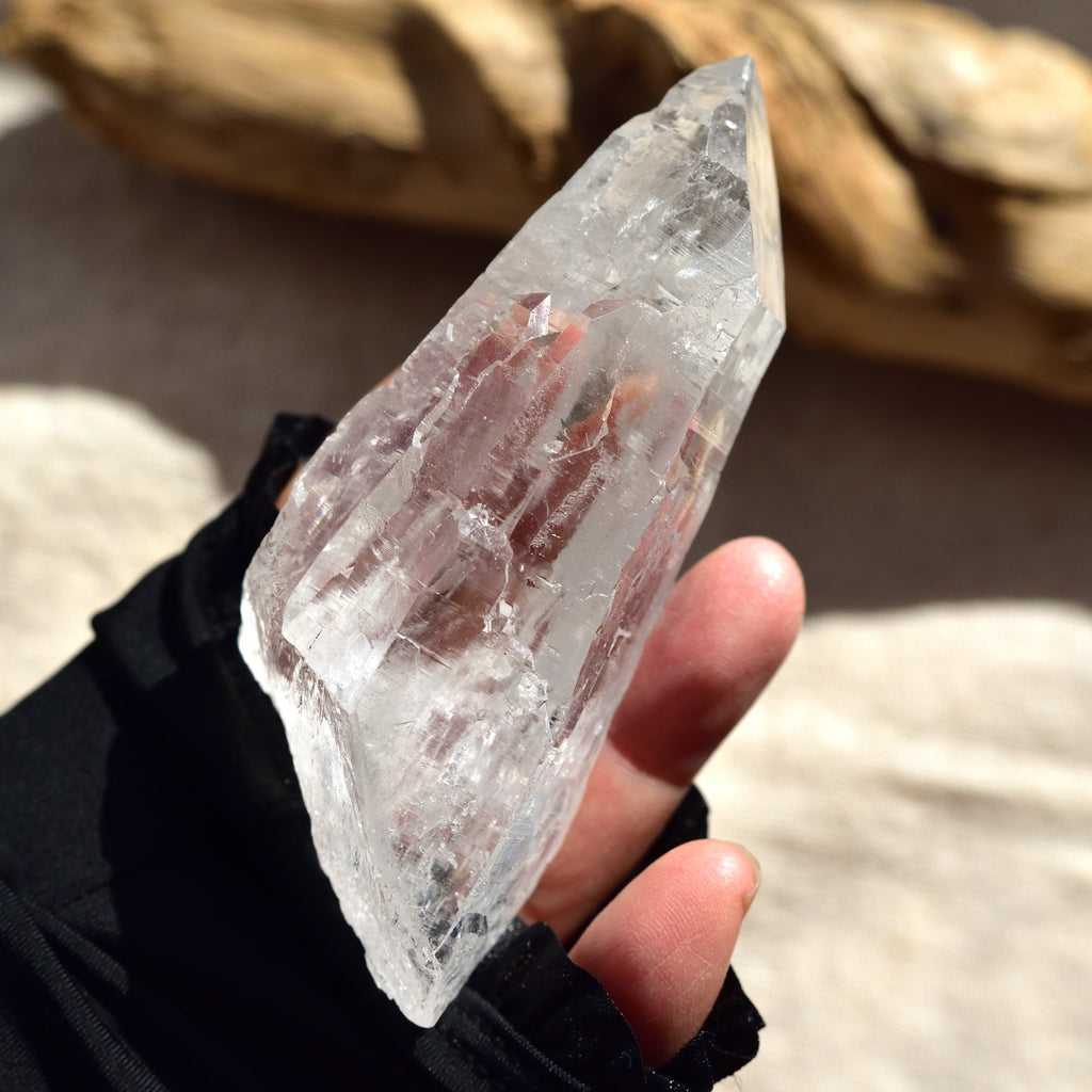 ホワイト・カテドラルクォーツ　レコードキーパー　雪の女王　ブラジル・ミナスジェライス州産　136g