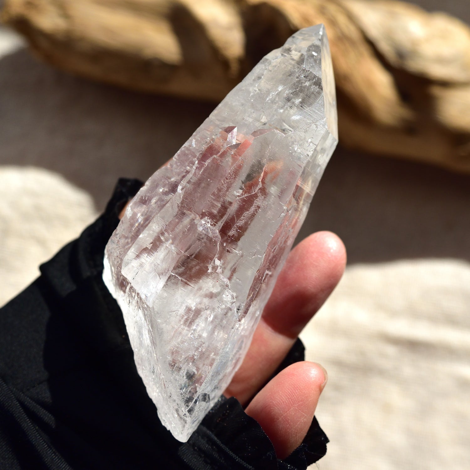 ホワイト・カテドラルクォーツ　レコードキーパー　雪の女王　ブラジル・ミナスジェライス州産　136g