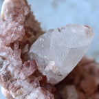 Pink Amethyst Geode with White Calcite Crystals from Patagonia, Argentina - 140g
