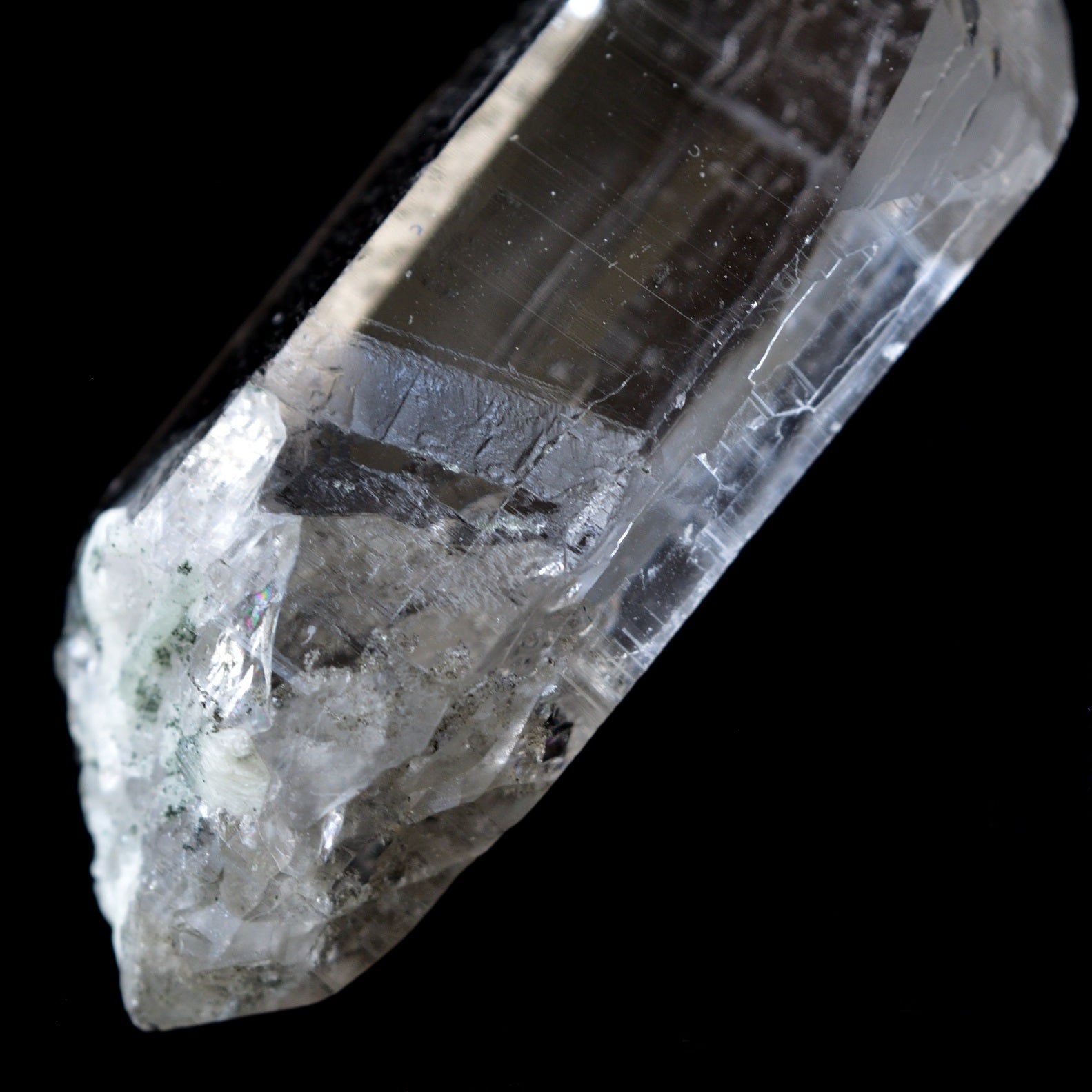 ヒマラヤ水晶　クローライト　両剣水晶　双晶　パキスタン・スカルドゥ産　57g