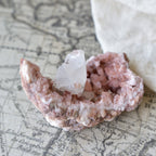 Pink Amethyst Geode with White Calcite Crystals from Patagonia, Argentina - 140g