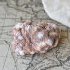 Pink Amethyst Geode with White Calcite Crystals from Patagonia, Argentina - 140g