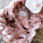 Pink Amethyst Geode with White Calcite Crystals from Patagonia, Argentina - 140g