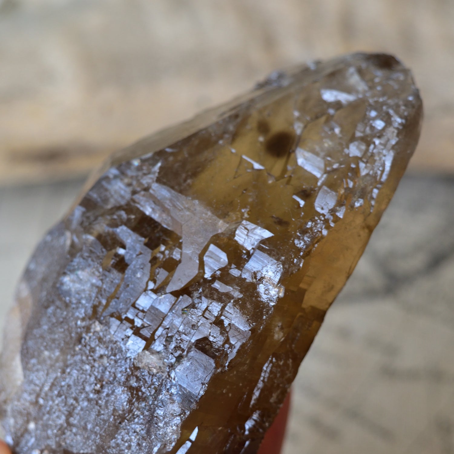 スモーキー・シトリン　Surubim Quartz　セルフヒールド　大地の癒し　ブラジル・ミナスジェライス州産　360g