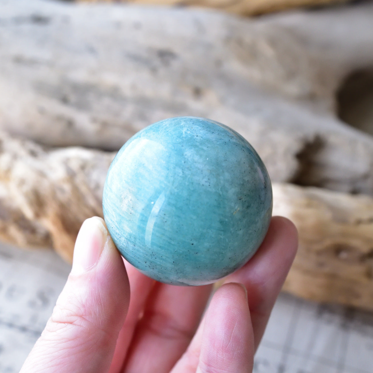 アマゾナイト　スフィア　Healing green　中国産　100g