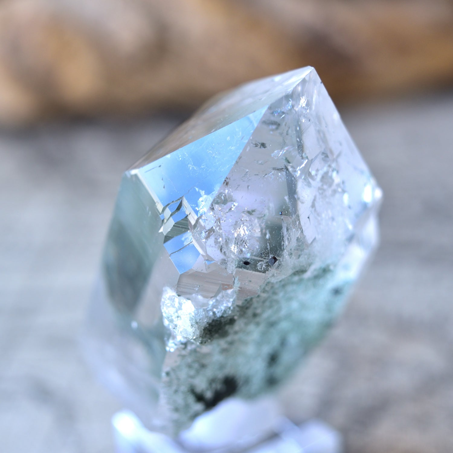 Himalayan Crystal Quartz Point - Chlorite - Phantom - Garden Quartz "Miyamotoyama" from Manihar, India - 119g