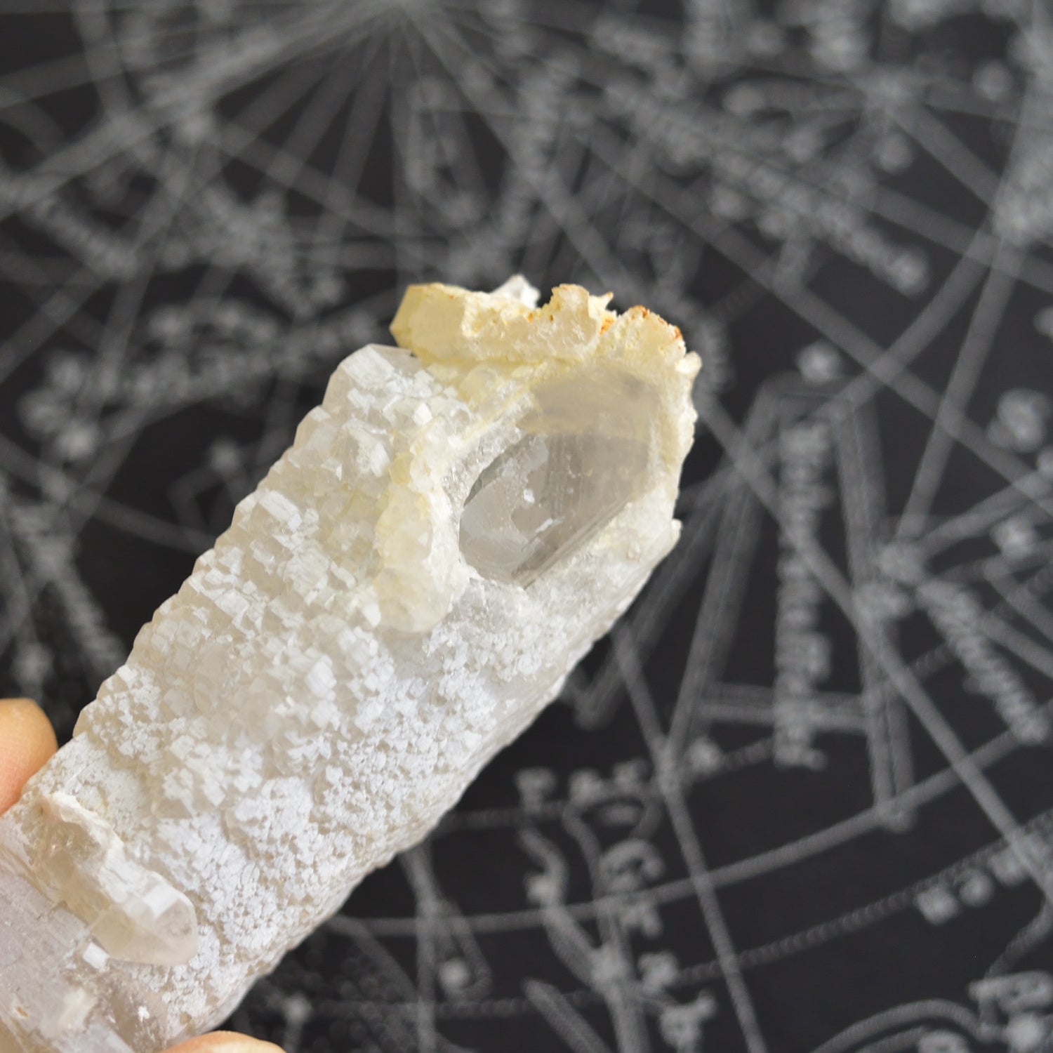 Bosnian White Scepter Candle Quartz Point "White Dragon's Head" from Bosnia and Herzegovina, 31g