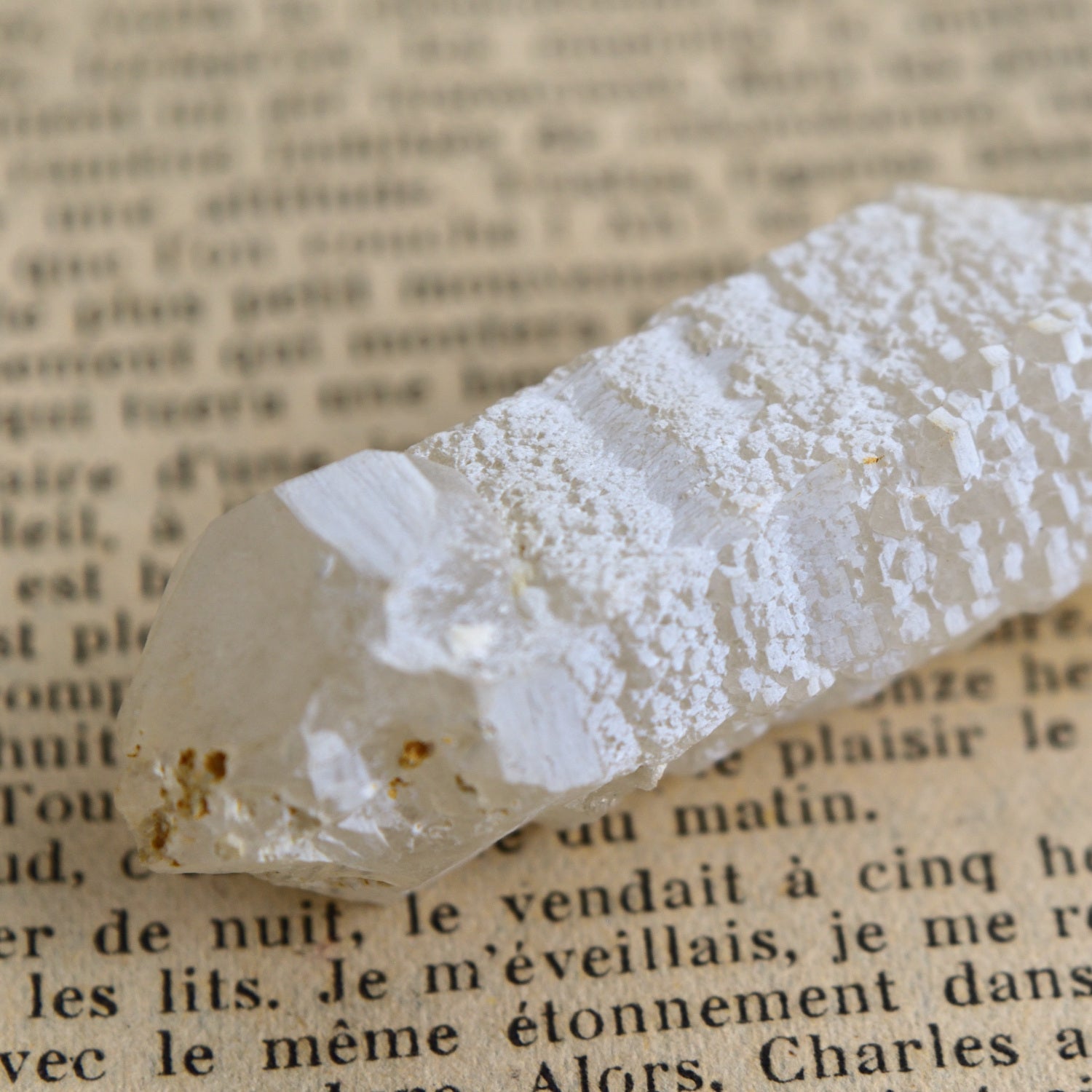 Bosnian White Scepter Candle Quartz Point "White Dragon's Head" from Bosnia and Herzegovina, 31g