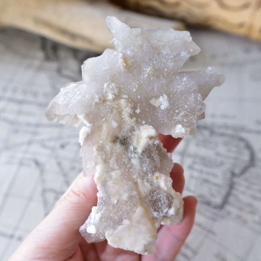 カルサイト・オン・クォーツ　シンギングクリスタル　Sirius Soul Quartz　内モンゴル産　179g