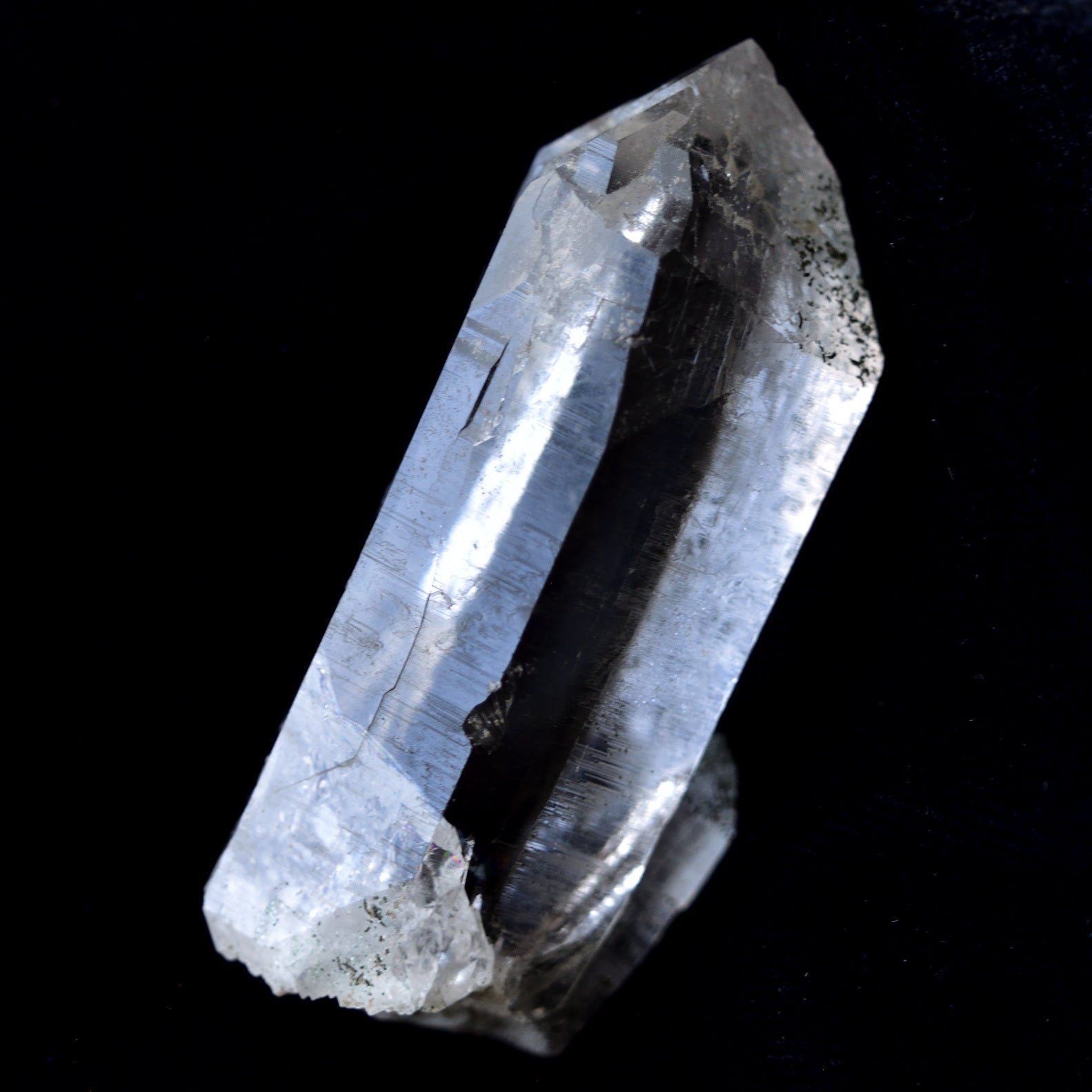 ヒマラヤ水晶　クローライト　コンパニオン　ドフィーネ式双晶　パキスタン・スカルドゥ産　58g