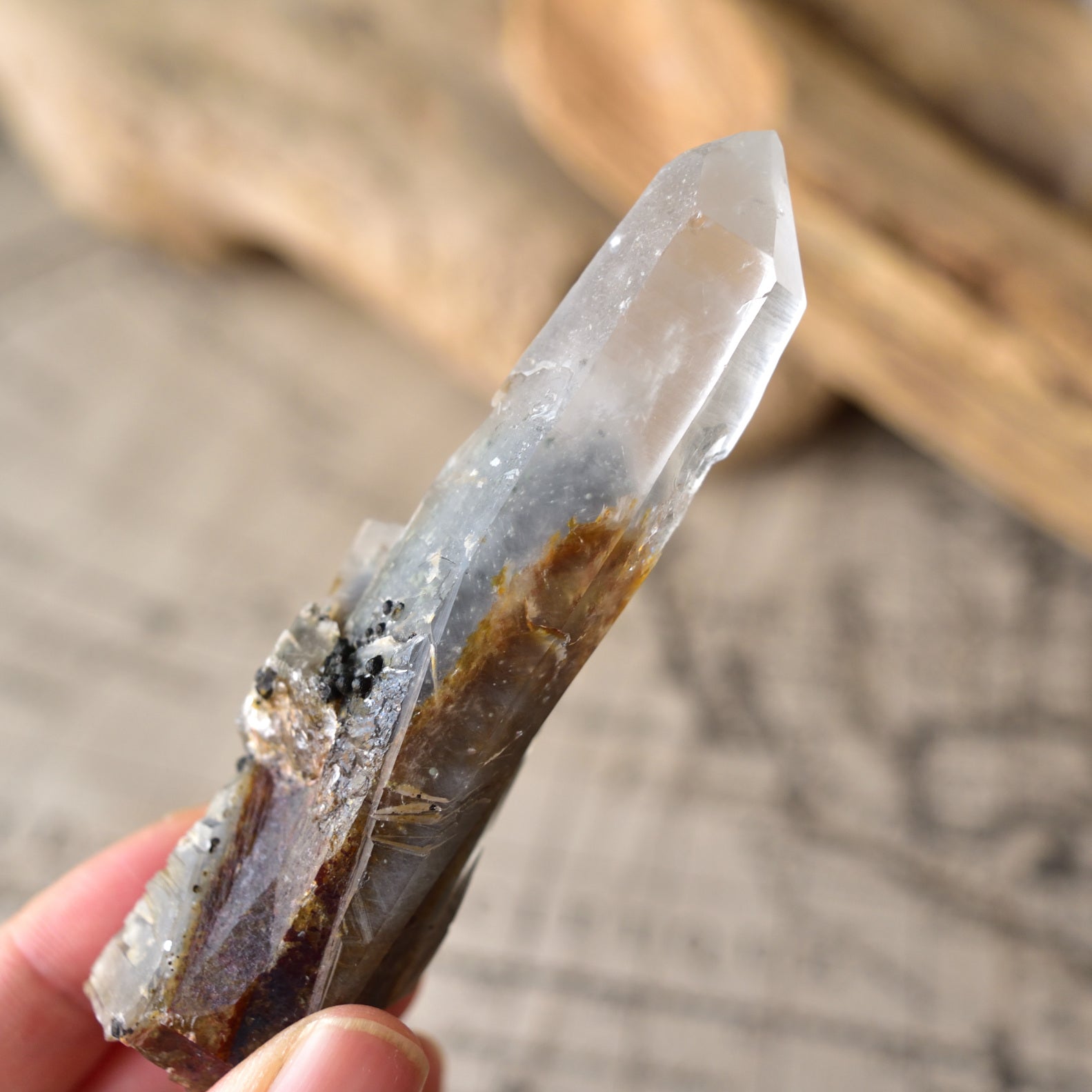 まりも水晶　グリーン・ファントム・クォーツ　アクチノライト・イン・クォーツ　成長干渉水晶　大分県産　68ｇ