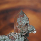 ヒマラヤ水晶クラスター　クローライト・イン・クォーツ　両剣水晶　クロス　ネパール・ガネーシュヒマール産　79ｇ