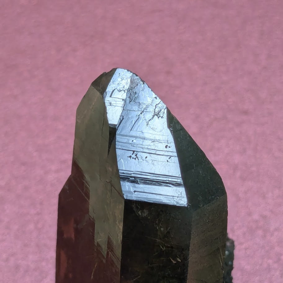 ヒマラヤ水晶　クローライト　ルチル　両剣水晶　ガーデンクォーツ　昇龍　インド・マニハール産　108g