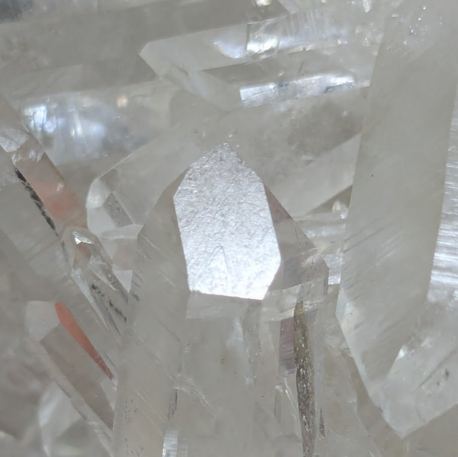 アーカンソー・クォーツ・クラスター　Silver Ray　両剣水晶　レコードキーパー　ブリッジ　アメリカ・アーカンソー州産　395g