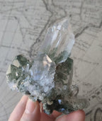 Himalayan Crystal, Chlorite, Rutile in Quartz "Omononushi no Okami" from Manihar, India, 178g / Crystal Cluster